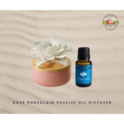 Rose Porcelain Passive Oil Diffuser NEW