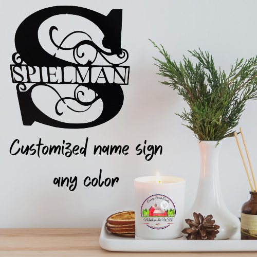 Monogram Metal Sign Monogram Metal Sign