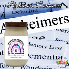 Alzheimers Awareness Candle 16oz candle 