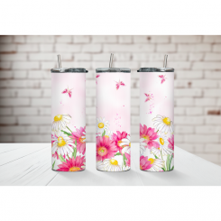 Pink Daisy Tumbler