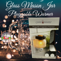 Glass Mason Jar pluggable warmer