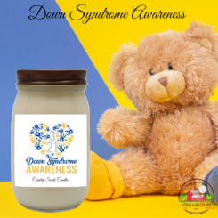 Down Syndrome Awareness 16oz candle 
