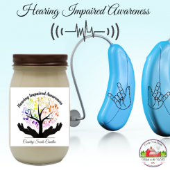 Hearing Impaired Awareness 16oz candle 
