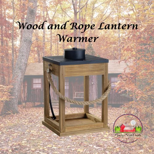 Wood and Rope Candle Warmer Lantern Wood and Rope Candle Warmer Lantern