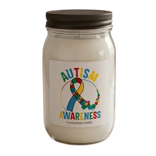 Autism Awareness 16oz candle (Lavender Chamomile Scent) Autism Awareness 16oz candle (Lavender Chamomile Scent)
