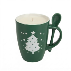 Christmas Tree Mug Candle with Spoon Christmas Tree Mug Candle with Spoon
