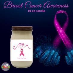 Breast Cancer Awareness Candle 