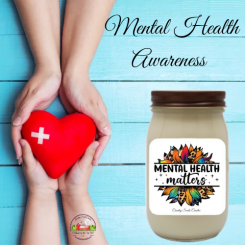 Mental Health Awareness 16oz Candle (Dakotahs Vanilla Scent) 