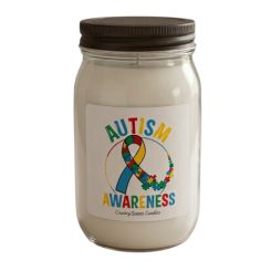 Autism Awareness 16oz candle (Lavender Chamomile Scent) Autism Awareness 16oz candle (Lavender Chamomile Scent)