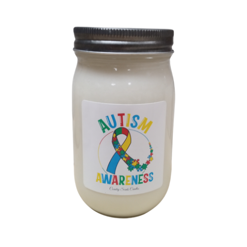 Autism Awareness 16oz candle (Lavender Chamomile Scent) Autism Awareness 16oz candle (Lavender Chamomile Scent)
