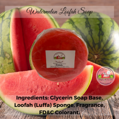 Watermelon Loofah 5oz soap bar