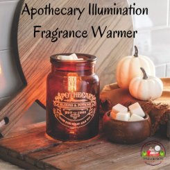 Apothecary Vintage Bulb Illumination Fragrance Warmer NEW