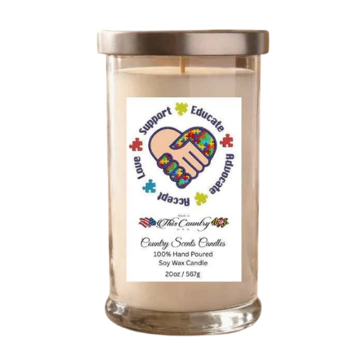 Autism Acceptance 20oz Libbey Candle 