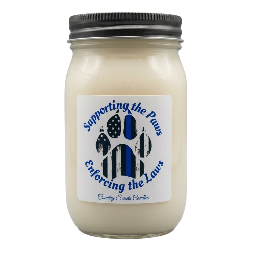 Police K9 Awareness 16oz candle 