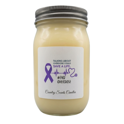 Overdose Awareness 16oz candle 
