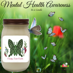 Mental Health Awareness 16oz candle (Dakotahs Vanilla Buttercream Scent)