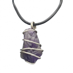 Wire Wrapped Amethyst Necklace Large 