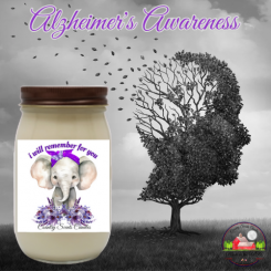 Alzheimers Awareness 16oz candle 