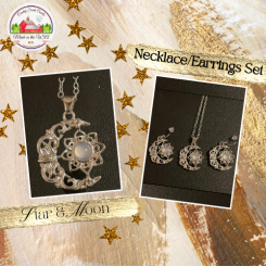 Star and Moon Necklace and Earrings (style 920)