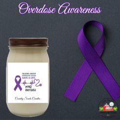 Overdose Awareness 16oz candle 