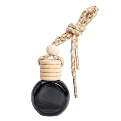 Car Fresheners Round Black Glass