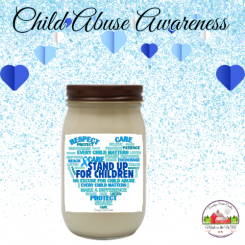 Child Abuse Awareness 16oz candle (Cotton Candy Scent)