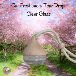 Car Fresheners Tear Drop Clear Glass 
