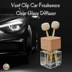 Vent Clip Car Fresheners Clear Glass Diffuser 