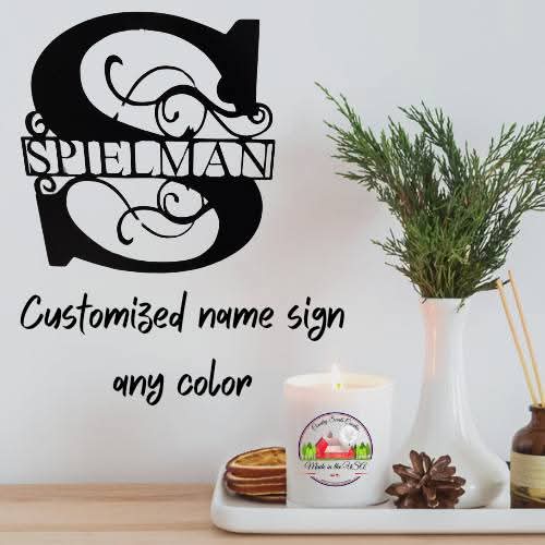 Monogram Metal Sign Monogram Metal Sign