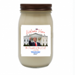 Welcome Home Mr President 16oz candle 